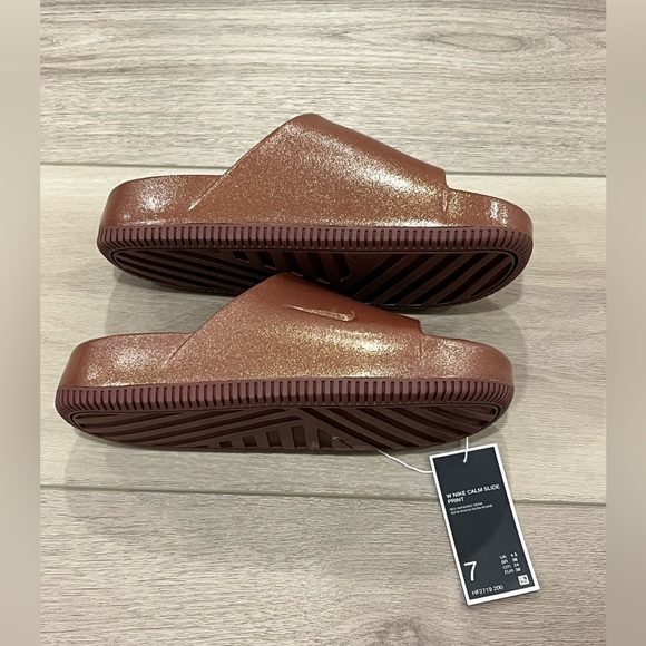 Nike Calm Slide Women Red Sepia HF2719-200 Size 7 - Picture 3 of 5